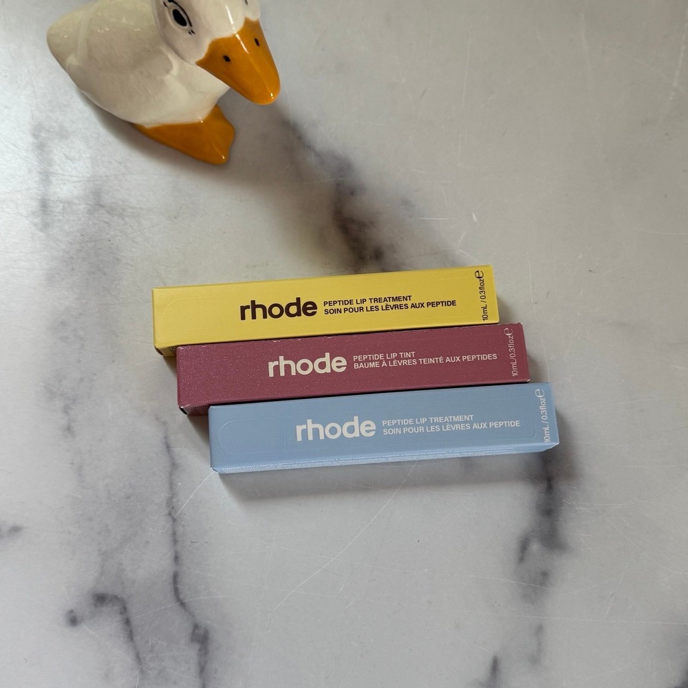 Rhode Peptide Lip Tint Treatment Set 3 Caramelized Banana Pretzel Sugarberry